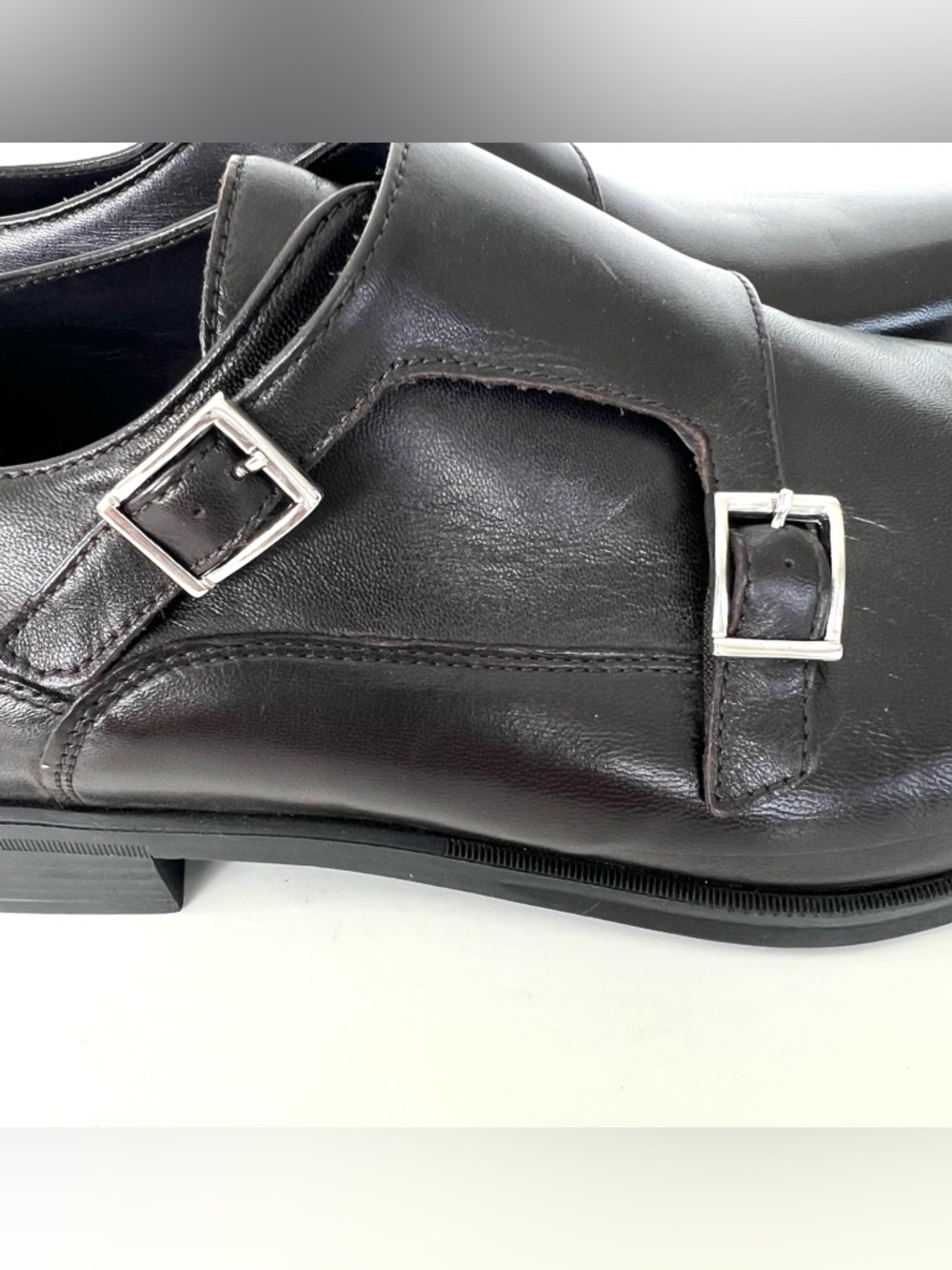 BRUNO MAGLI Paro Dark Brown Structured Buckle Strap Dress Shoes Oxford Sz 11 M - Picture 3 of 13